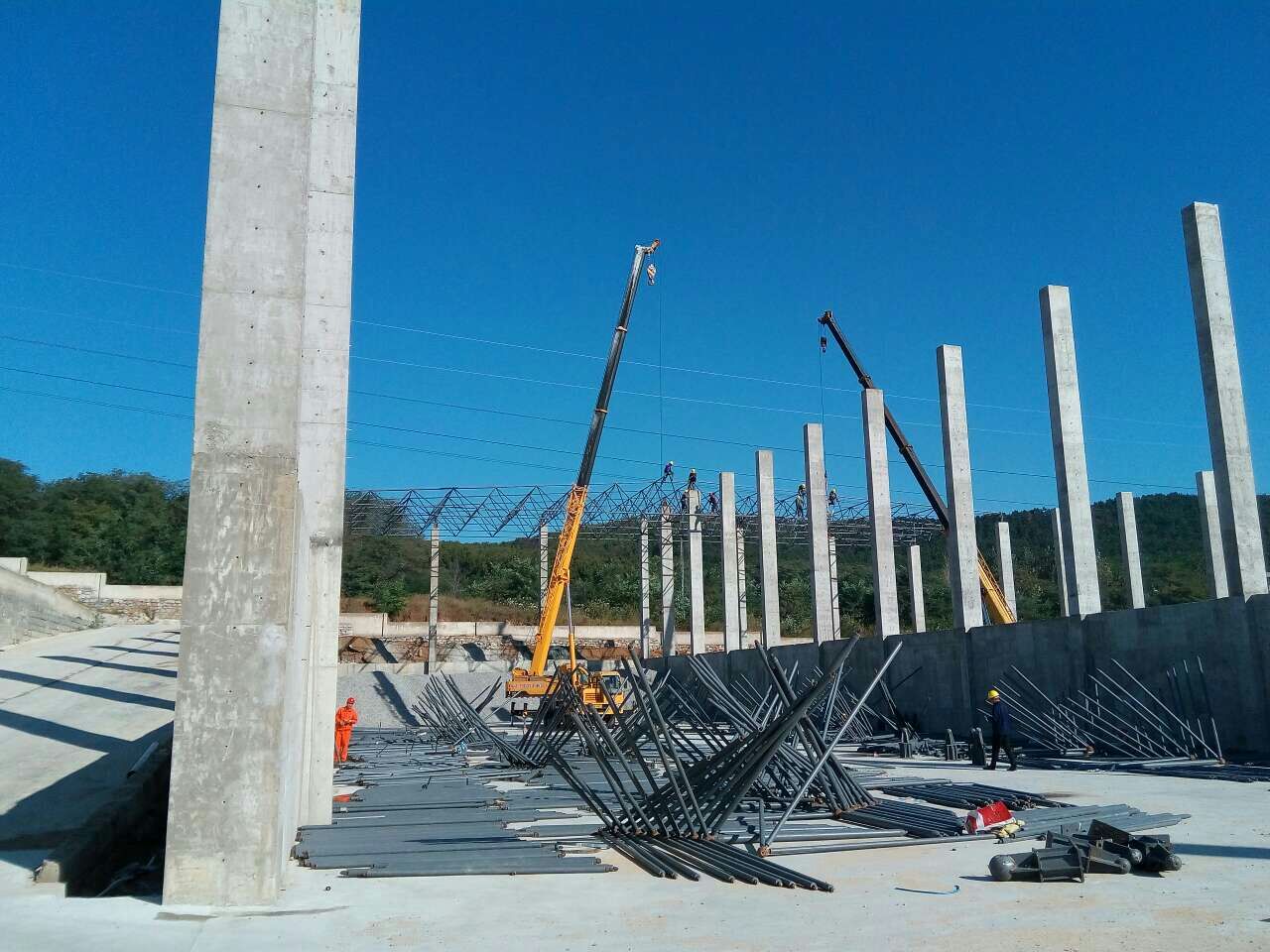 湘西威海搅拌站网架
